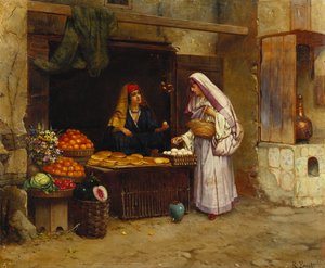 市場の屋台、 作： Rudolphe Ernst