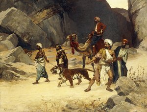タイガーハント、1896 作： Rudolphe Ernst