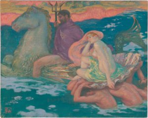 ポセイドンとアンフィトリテ 作： Rupert Bunny