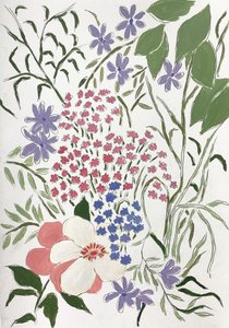 色とりどりの庭の花々 作： 