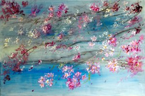 日本の桜、2020年（キャンバスに油彩）