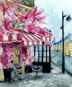 La Favorite Paris, 2022（キャンバスに油彩） 作： Ruslana Levandovska