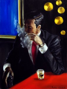 ノワール・リフレクション、2024年（キャンバスに油彩） 作： ルスラナ・レヴァンドフスカ