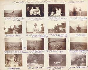 ロシア帝国の家族、写真のアルバムからのページ、c.1897-99（白黒写真）（487673-80も参照） 作： Russian Photographer