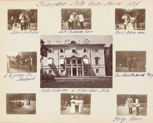 ロシア帝国の家族、写真のアルバムからのページ、c.1897-99（白黒写真）（487673-80も参照） 作： Russian Photographer