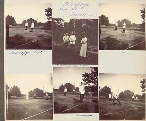 ロシア帝国の家族、写真のアルバムからのページ、c.1897-99（白黒写真）（487673-80も参照） 作： Russian Photographer