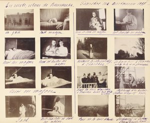 ロシア帝国の家族、写真のアルバムからのページ、c.1897-99（白黒写真）（487673-80も参照） 作： Russian Photographer