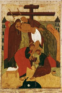 十字架からの降下、1475-1499 作： Russian School