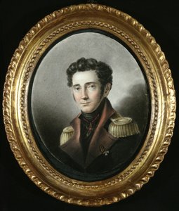 1818年のロシア将校の肖像（紙にトイレ）