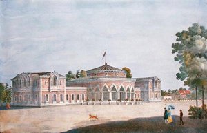 1824年、キャサリンパークの駅とフレンチレストラン 作： Russian School