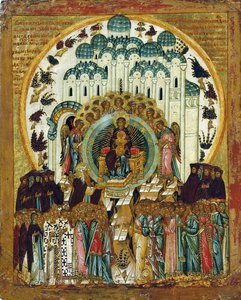 In Thee Rejoiceth、16 世紀初頭。 作： Russian icon.