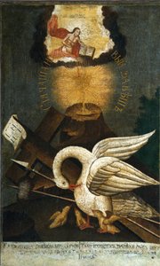 ペリカン、19世紀初頭。 作： Russian icon.