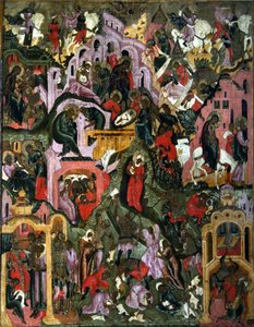 キリストの降誕 聖なる夜、17 世紀後半。 作： Russian icon.