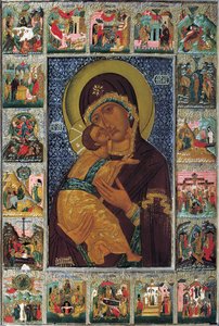 ウラジミールの聖母、16世紀。 作： Russian icon.