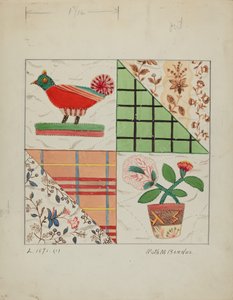 アップリケキルト、c。 1936年。