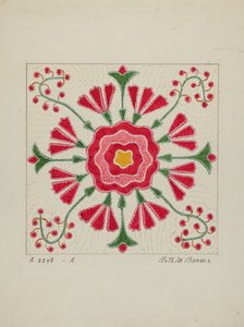 アップリケキルト、c。 1940年。 作： Ruth M Barnes