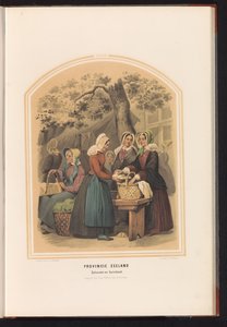 1857年、ゼーラント州のショーウェンとダイブランドの伝統衣装 ゼーラント州。 Schouwen en Duiveland / XXVII (オブジェクトのタイトル) 作： Ruurt de Vries