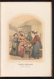 1857年、北オランダのベームスター、パーマー、ウォルマーの伝統的な衣装 北ホラント州。 de Beemster Purmer Wormer etc. / XXII (オブジェクトのタイトル) 作： Ruurt de Vries