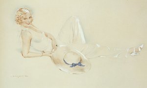 帽子の少女（白で高まった紙のトイレ）