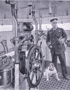 彼のお気に入りのブルドッググロリアを使用したイラスト、カッセルの有名な生活のロマンス、1940年頃