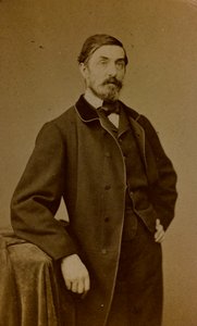 フランスの画家、オーギュスト・ポール・シャルル・アナスタシの肖像；carte de visite（モノクロ写真 作： S. Berthaud