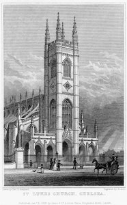 セントルークス教会、チェルシー、ロンドン、1828年。 作： S. Lacey