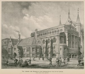 ロンドン市公社の図書館と博物館。ギルドホール 作： S. Rosenthal