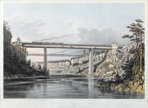 カナダの大幹線鉄道：ビクトリア橋、1854年 作： S. Russell