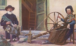 コースの農民たち（カラーリトグラフ） 作： Sabine Baring Gould