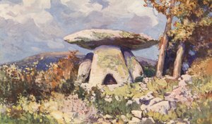 グランモントのドルメン（カラーリトグラフ） 作： Sabine Baring Gould