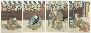 秋の花展での4人の俳優