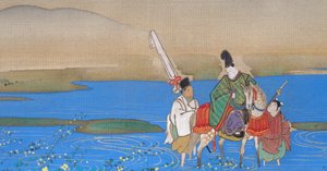 Six Jewel Rivers Mu-Tamagawa , ca. 1839.  作： Sakai Oho