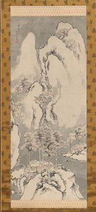 雪景色、1744年。 作： Sakaki Hyakusen