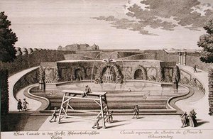 ゲオルク＝ダニエル・ホイマン（1691～1759）が1724～37年頃に出版したウィーンのシュヴァルツェンベルク公爵家の庭園にある大噴水（彫刻）（170853も参照）