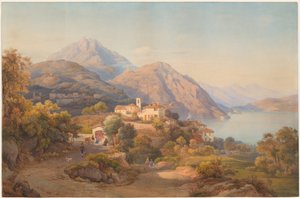 マッジョーレ湖での夏の夜 作： Salomon Corrodi