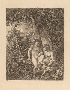 森の中の 2 人のサテュロス、1777 年。