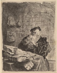 ペンナイフを持つ男 作： Salomon Koninck