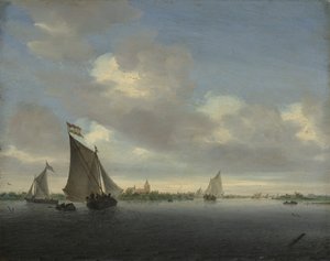 マリーン、1650年。 作： Salomon Ruysdael