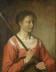 羊飼いの少女」1625年頃（パネルに油彩