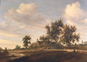 広大な樹木が茂った風景 作： Salomon van Ruisdael or Ruysdael