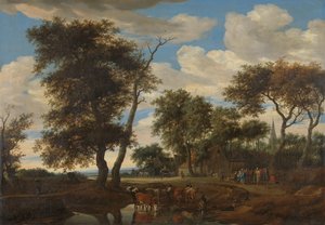村の眺め 作： Salomon van Ruysdael