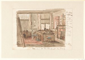 ハーグのロイター通りでのカレル・フォスメールの研究 作： Salomon van Witsen