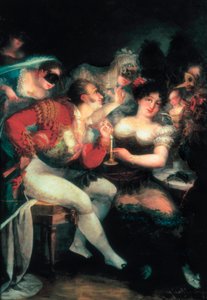 カーニバルの間のカフェ」詳細、1824-25年頃（油彩・キャンバス 作： Salvador Mayol
