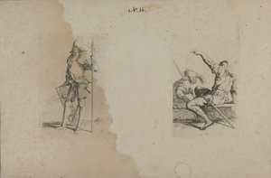 (フィギュアシリーズ) 装飾槍を持った兜男/斧 作： Salvator Rosa
