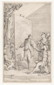 アペレスの工房でアレキサンダー大王 作： Salvator Rosa