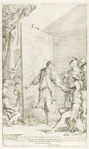 アペレスのアトリエのアレキサンダー 作： Salvator Rosa