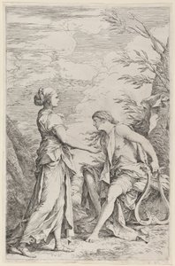 アポロンとクマのシビュラ 作： Salvator Rosa