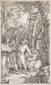 ディオゲネスと彼の杯 作： Salvator Rosa