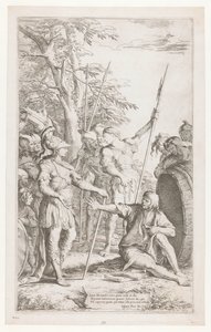 ディオゲネスはアレクサンダーに彼の光の中にいないように頼む 作： Salvator Rosa