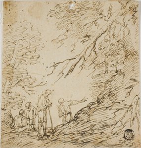 森の中の4人の男 作： Salvator Rosa